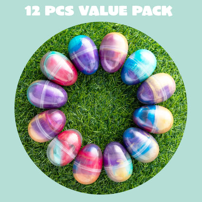 Joyin 12 Pcs Prefilled Easter Eggs with Galaxy Slime & Toys