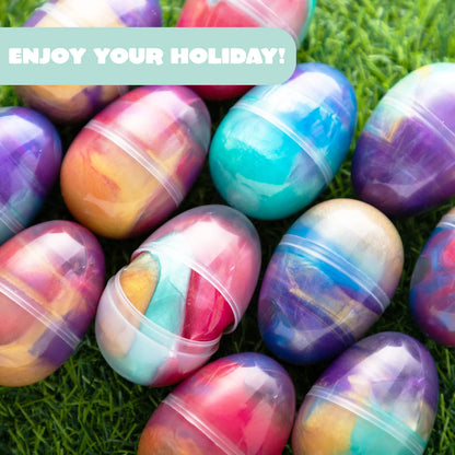 Joyin 12 Pcs Prefilled Easter Eggs with Galaxy Slime & Toys