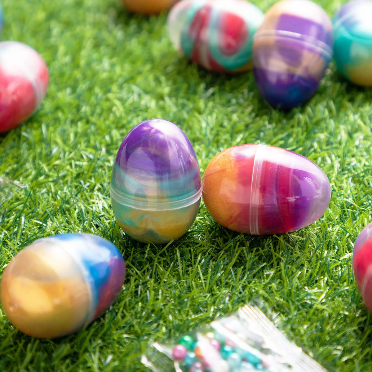 Joyin 12 Pcs Prefilled Easter Eggs with Galaxy Slime & Toys