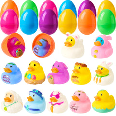Joyin 12-Pack Prefilled Easter Eggs with Rubber Ducks