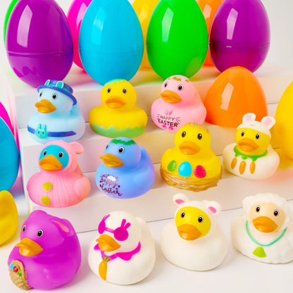 Joyin 12-Pack Prefilled Easter Eggs with Rubber Ducks