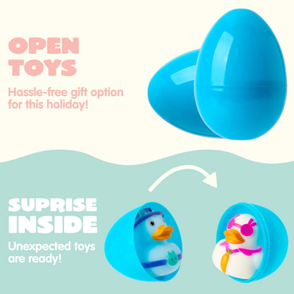 Joyin 12-Pack Prefilled Easter Eggs with Rubber Ducks