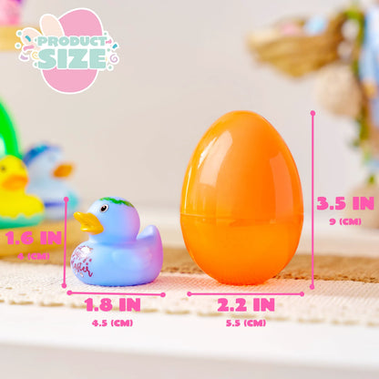 Joyin 12-Pack Prefilled Easter Eggs with Rubber Ducks