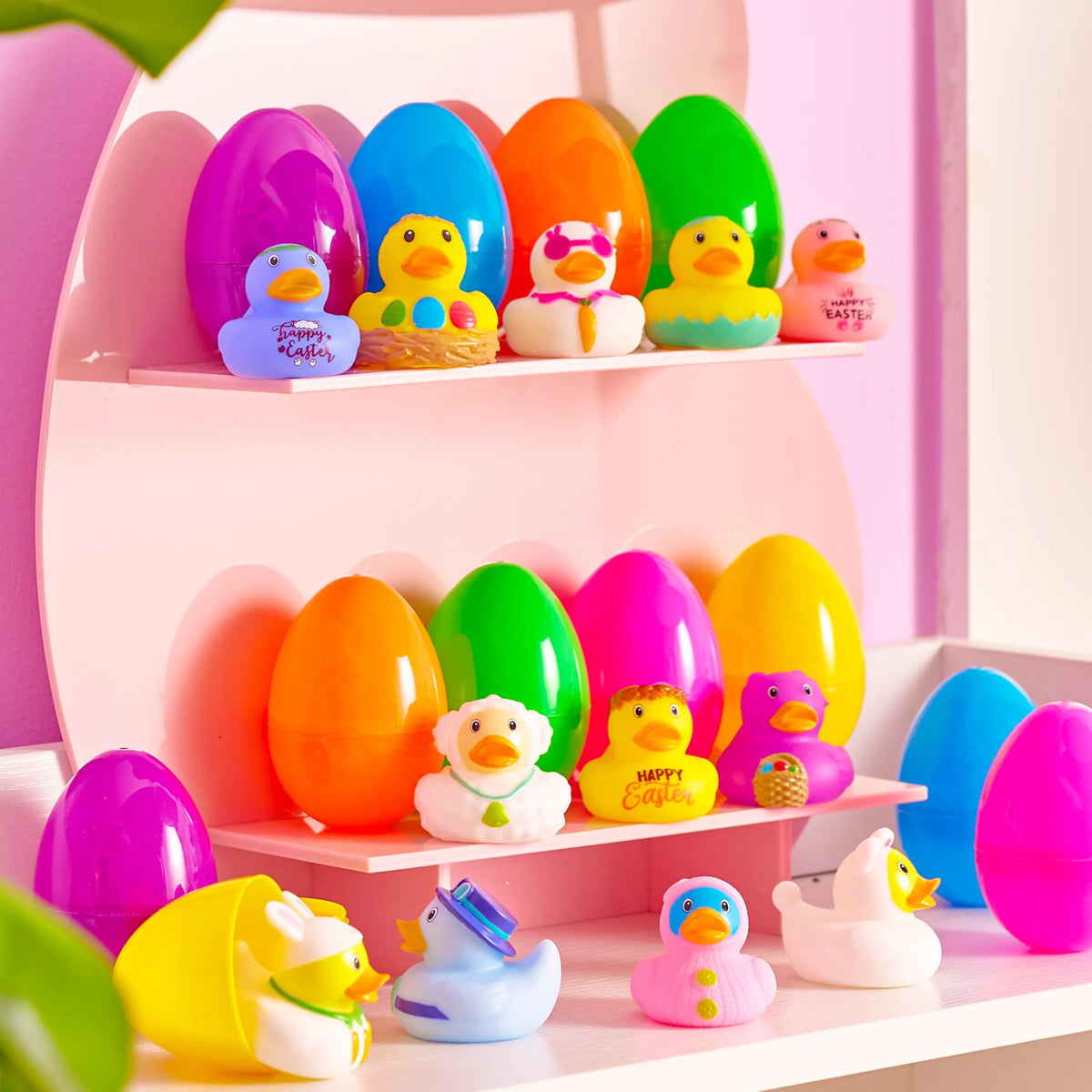 Joyin 12-Pack Prefilled Easter Eggs with Rubber Ducks