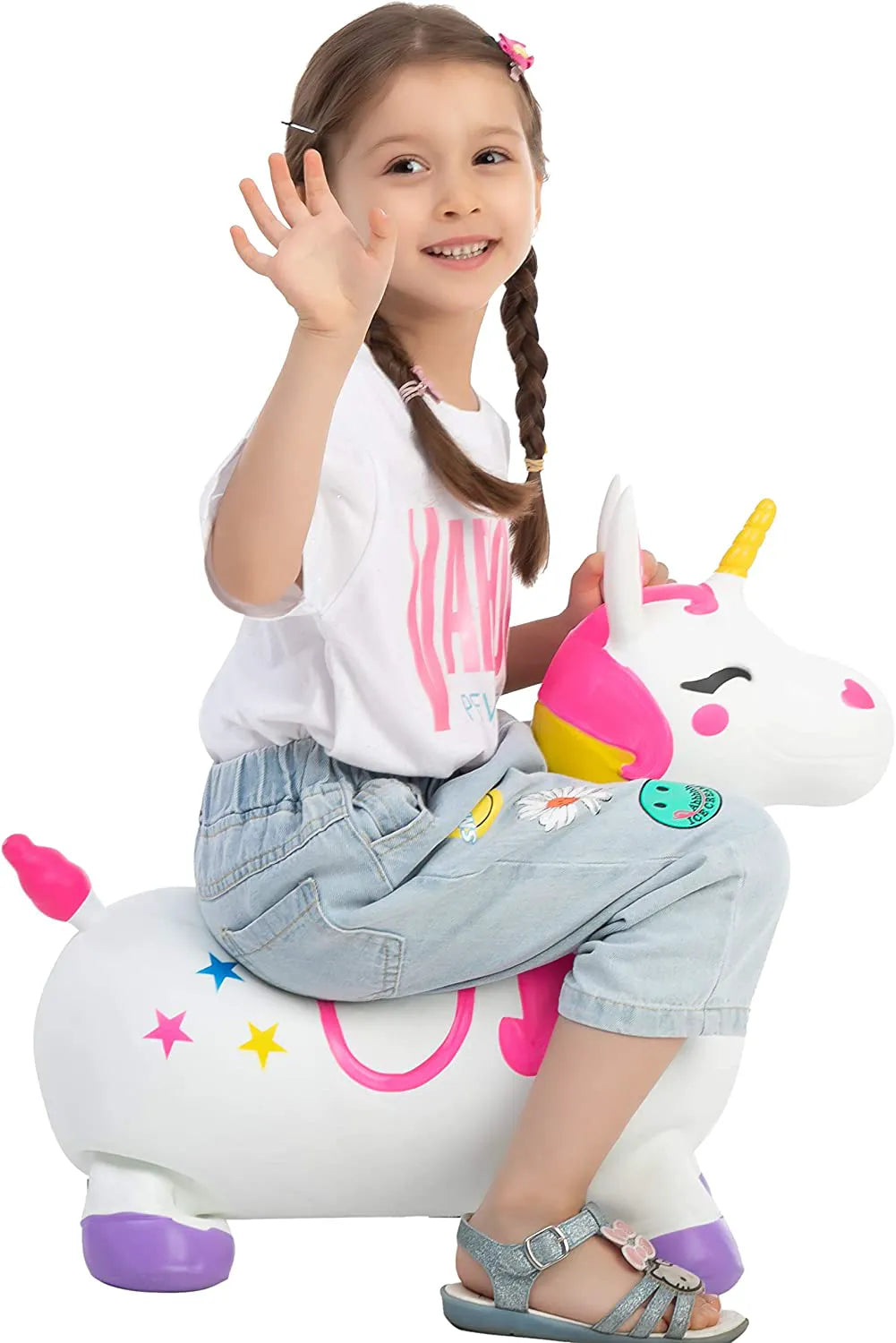 Joyin Bouncy Unicorn Hopper - White