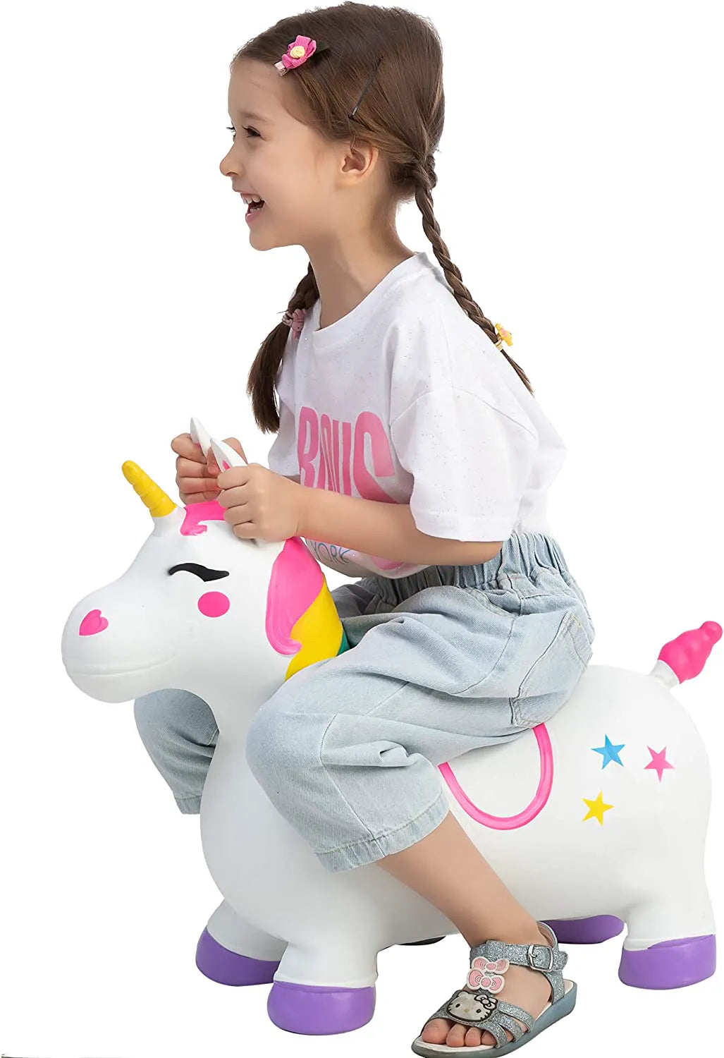 Joyin Bouncy Unicorn Hopper - White