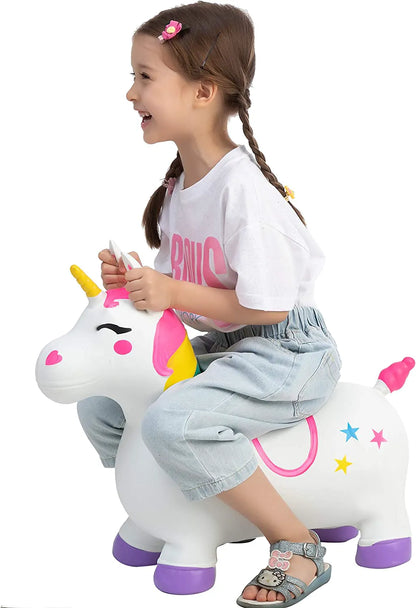 Joyin Bouncy Unicorn Hopper - White