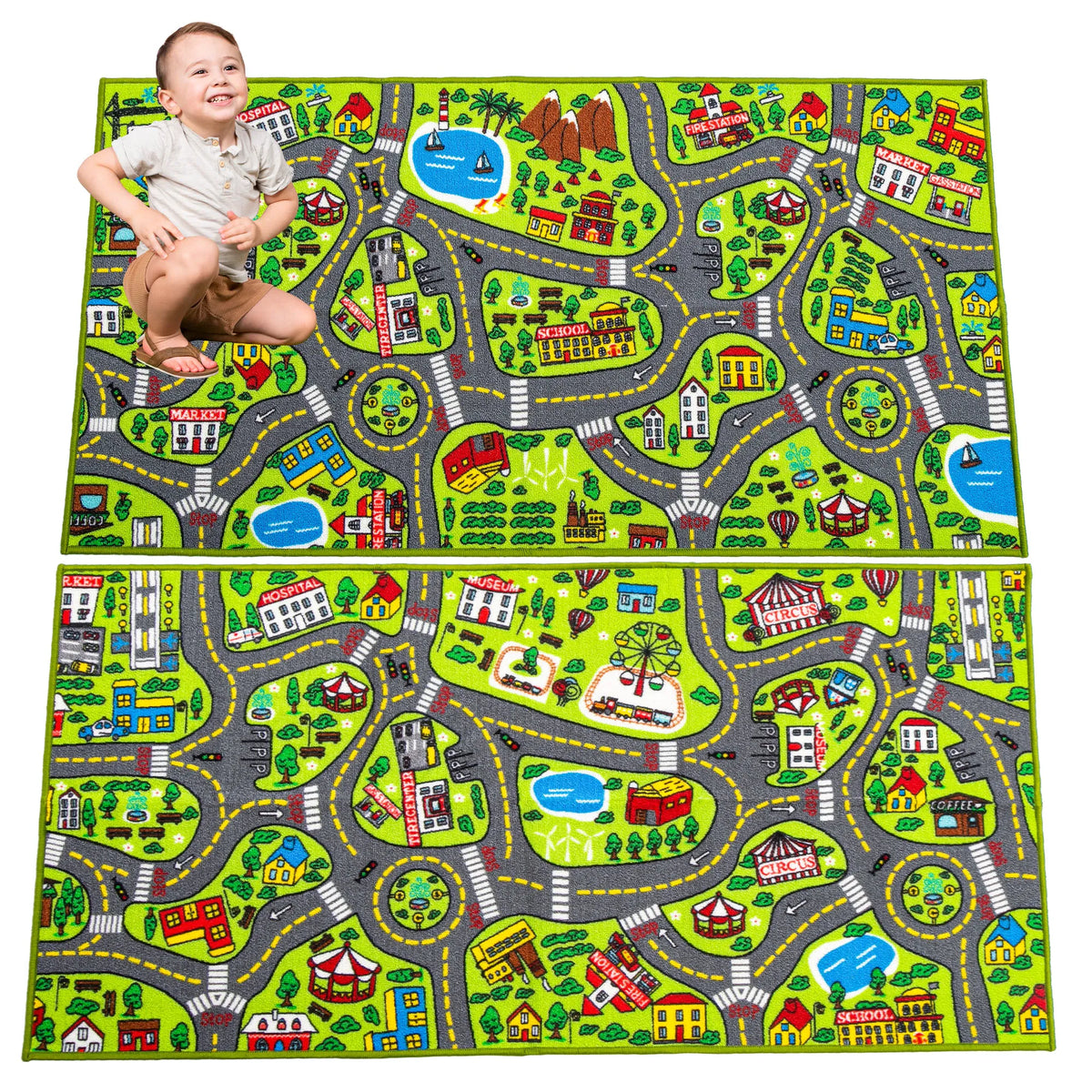 Joyin City Life Carpet Playmat, 2 Pack