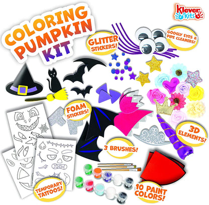 KLEVER KITS Coloring Pumpkins with 8 Characters