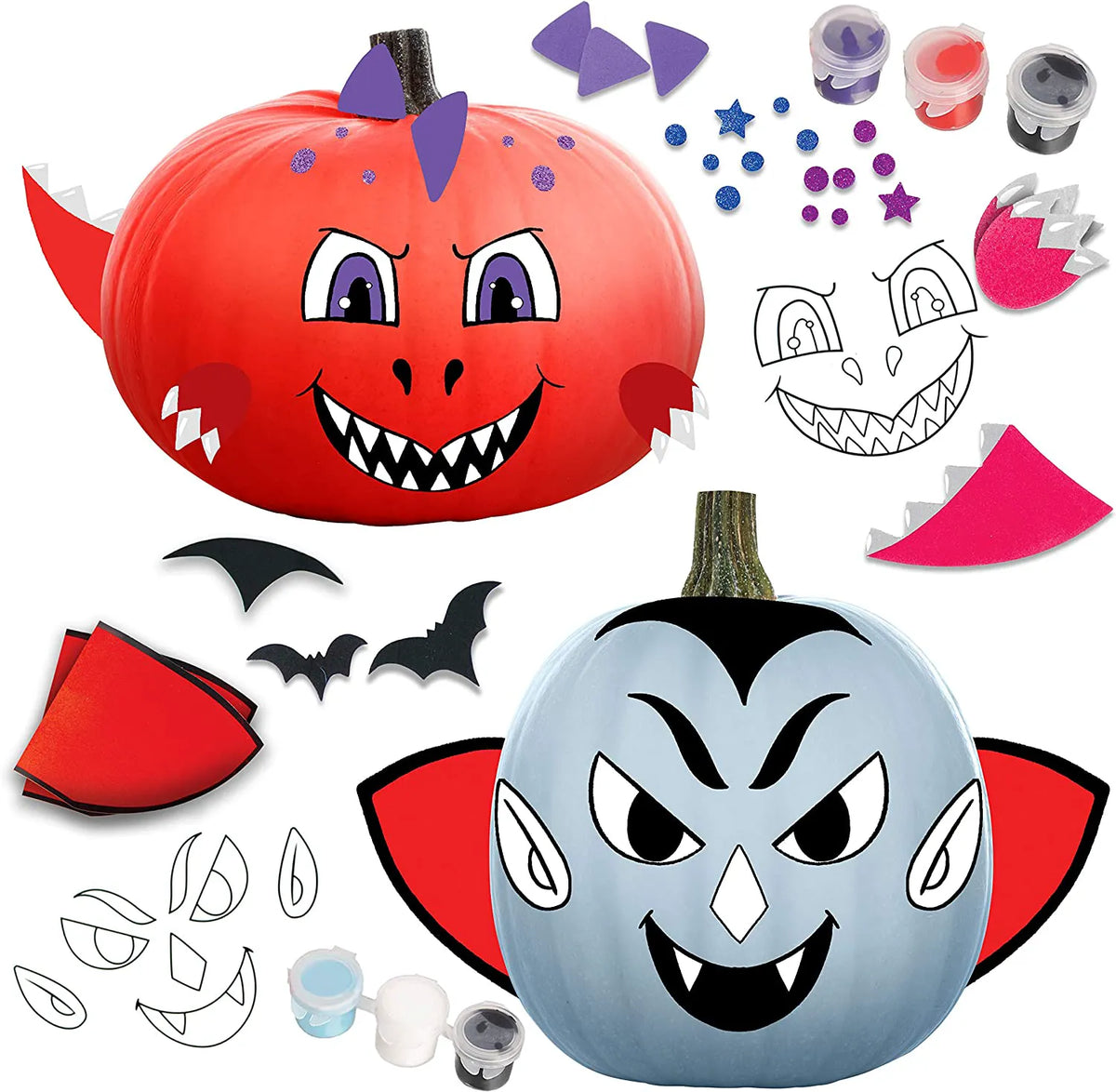 KLEVER KITS Coloring Pumpkins with 8 Characters