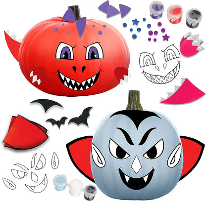 KLEVER KITS Coloring Pumpkins with 8 Characters