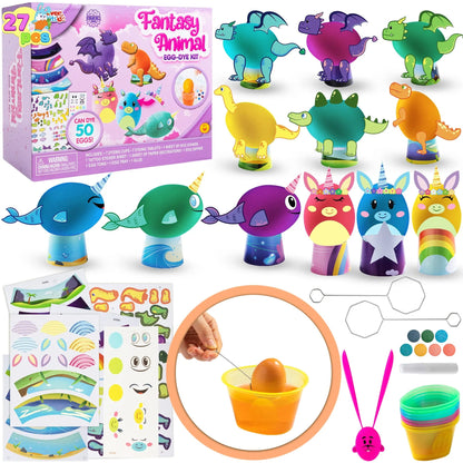 27-Piece DIY Fantasy Animal Easter Egg Decorating Kit