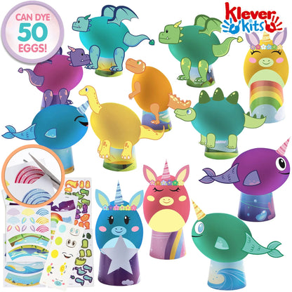 27-Piece DIY Fantasy Animal Easter Egg Decorating Kit