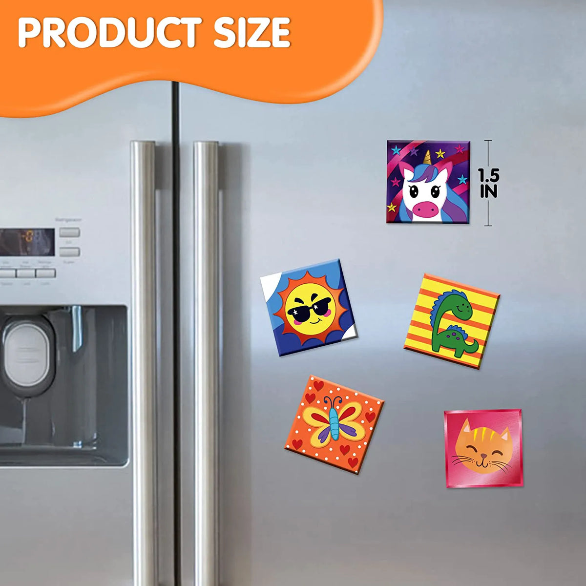 KLEVER KITS Magnetic Tile Painting Kit, 24 Pieces