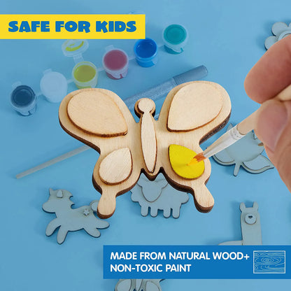 12 Wooden Magnets - Klever Kits
