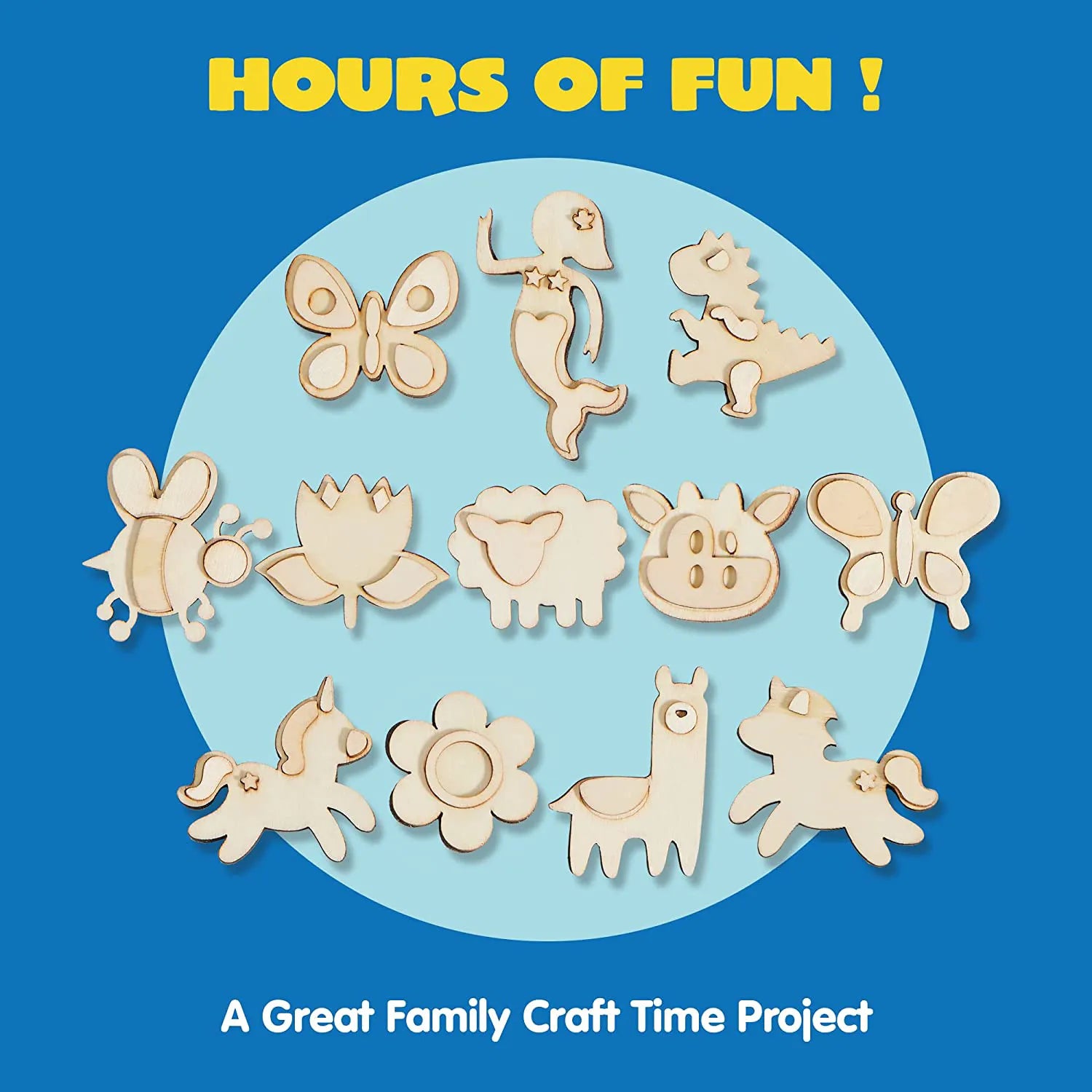 12 Wooden Magnets - Klever Kits