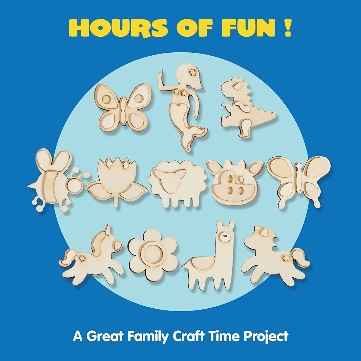 12 Wooden Magnets - Klever Kits