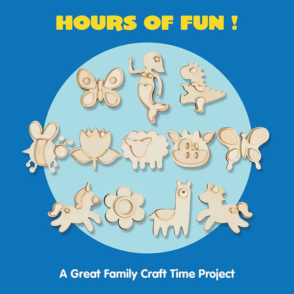 12 Wooden Magnets - Klever Kits