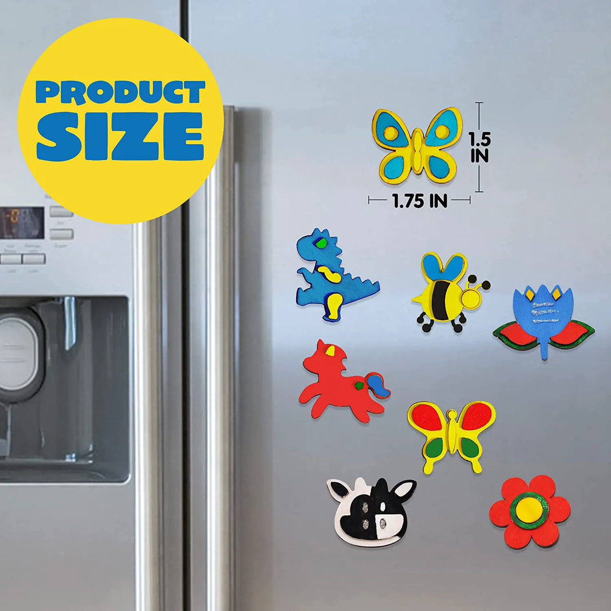 12 Wooden Magnets - Klever Kits