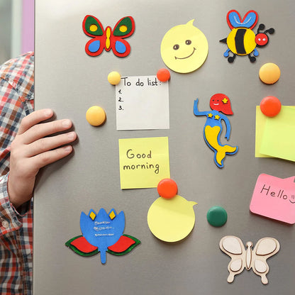 12 Wooden Magnets - Klever Kits