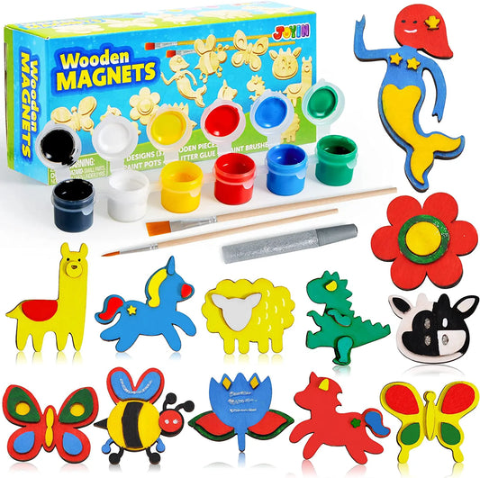 12 Wooden Magnets - Klever Kits