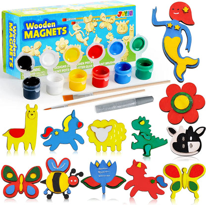 12 Wooden Magnets - Klever Kits