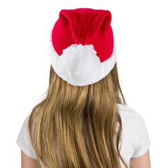 Cozy Kids Knit Christmas Beanie with Pom Poms