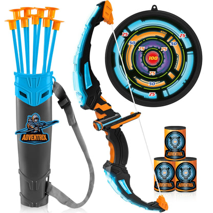 Kids LED Bow and Arrow Light-Up Archery Toy Set