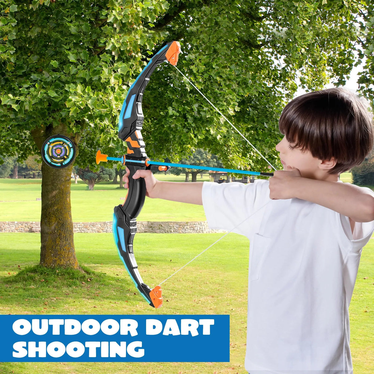 Kids LED Bow and Arrow Light-Up Archery Toy Set
