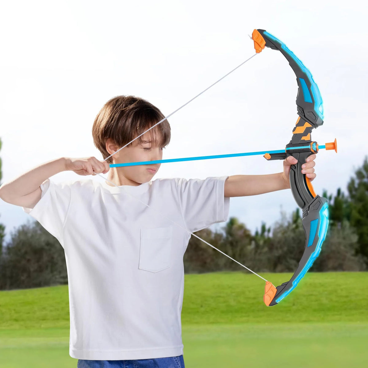 Kids LED Bow and Arrow Light-Up Archery Toy Set