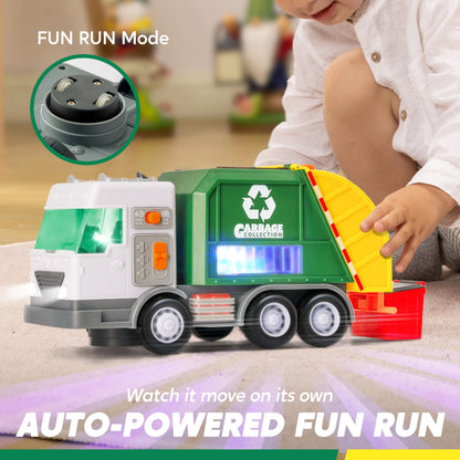 LED Garbage Truck Toy Set with Lights and Sounds