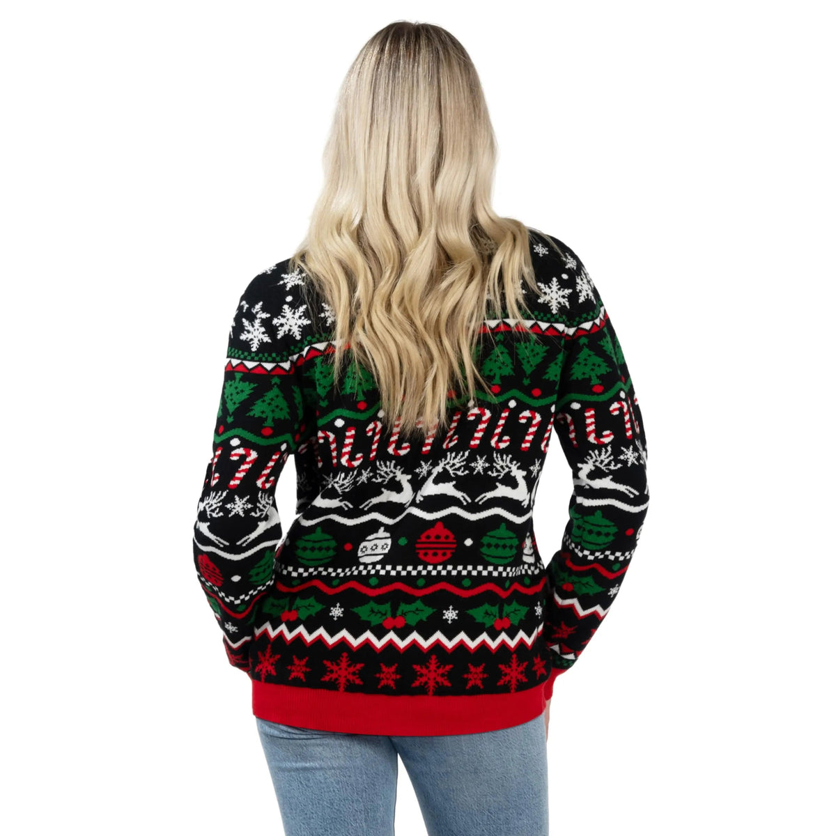 LED Ugly Christmas Sweater with Built-in Light Bulbs for Men and Women