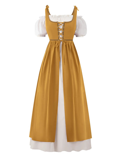 Medieval Renaissance Maxi Dress for Women - Halloween Peasant Costume