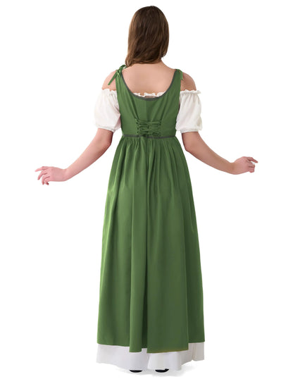 Medieval Renaissance Peasant Maxi Dress for Women