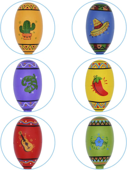 Mini Wooden Fiesta Maracas - Set of 24