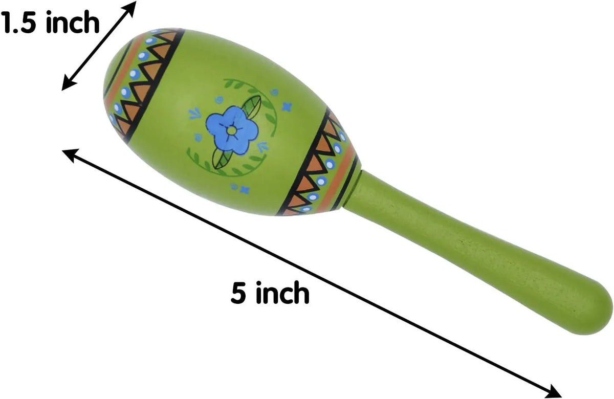 Mini Wooden Fiesta Maracas - Set of 24