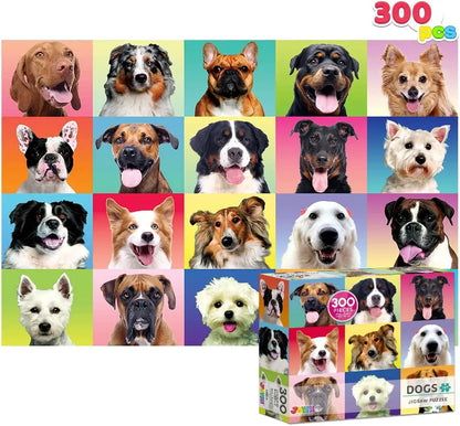 Multicolor Dog Puzzle, 300 Pieces