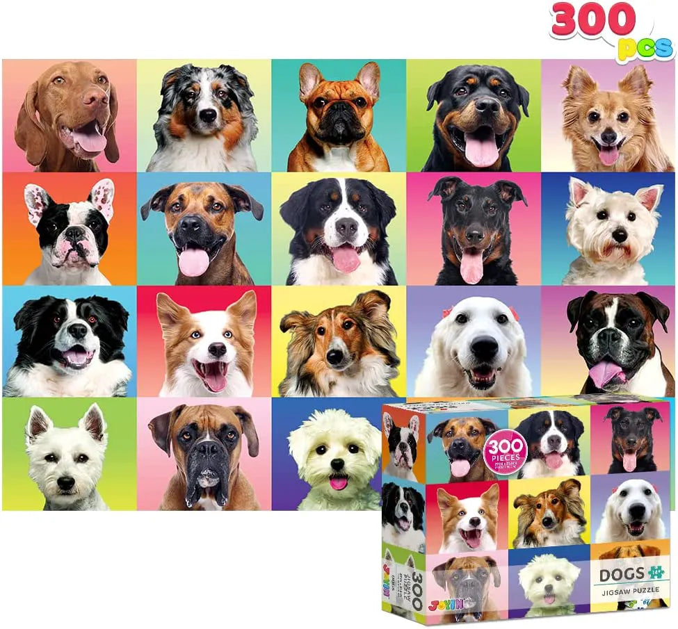 Multicolor Dog Puzzle, 300 Pieces