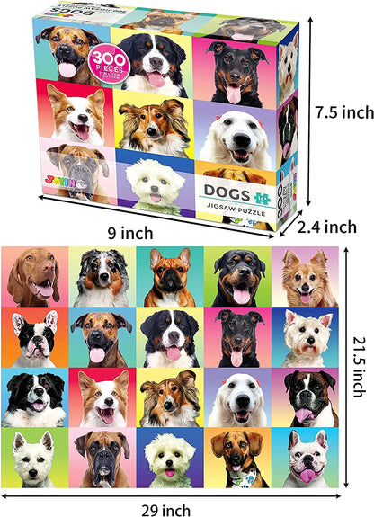 Multicolor Dog Puzzle, 300 Pieces