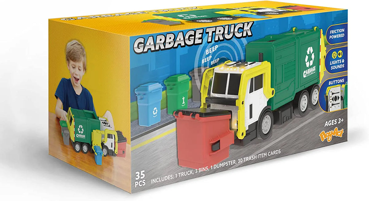 PLAY-ACT Large Garbage Truck Toy