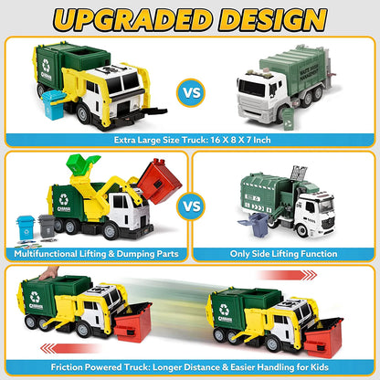PLAY-ACT Large Garbage Truck Toy