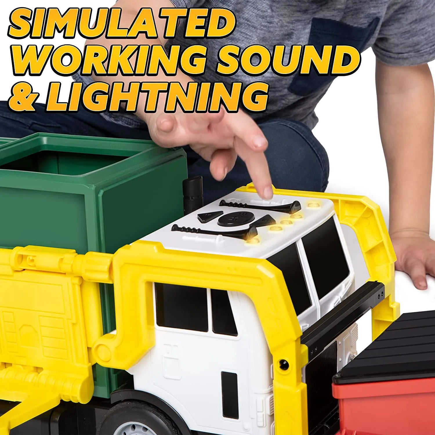 PLAY-ACT Large Garbage Truck Toy