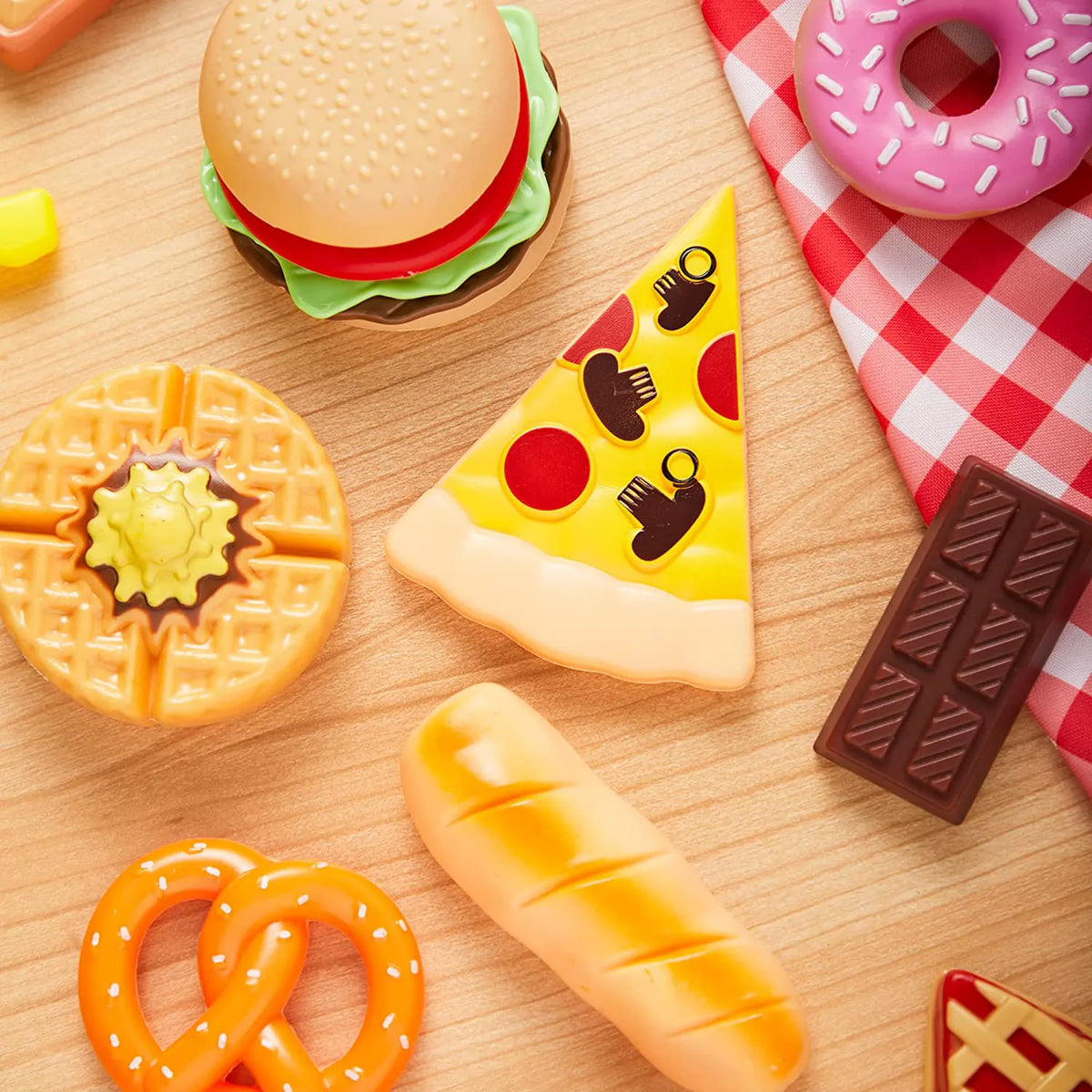 50-Piece Plastic Play Food Set