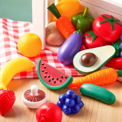 50-Piece Plastic Play Food Set