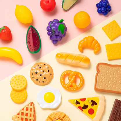 50-Piece Plastic Play Food Set