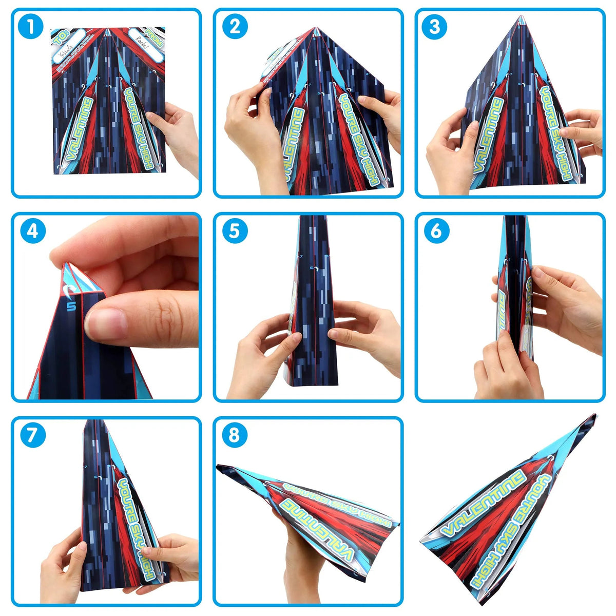 28-Piece Paper Plane with Parachute Toy Set for Kids