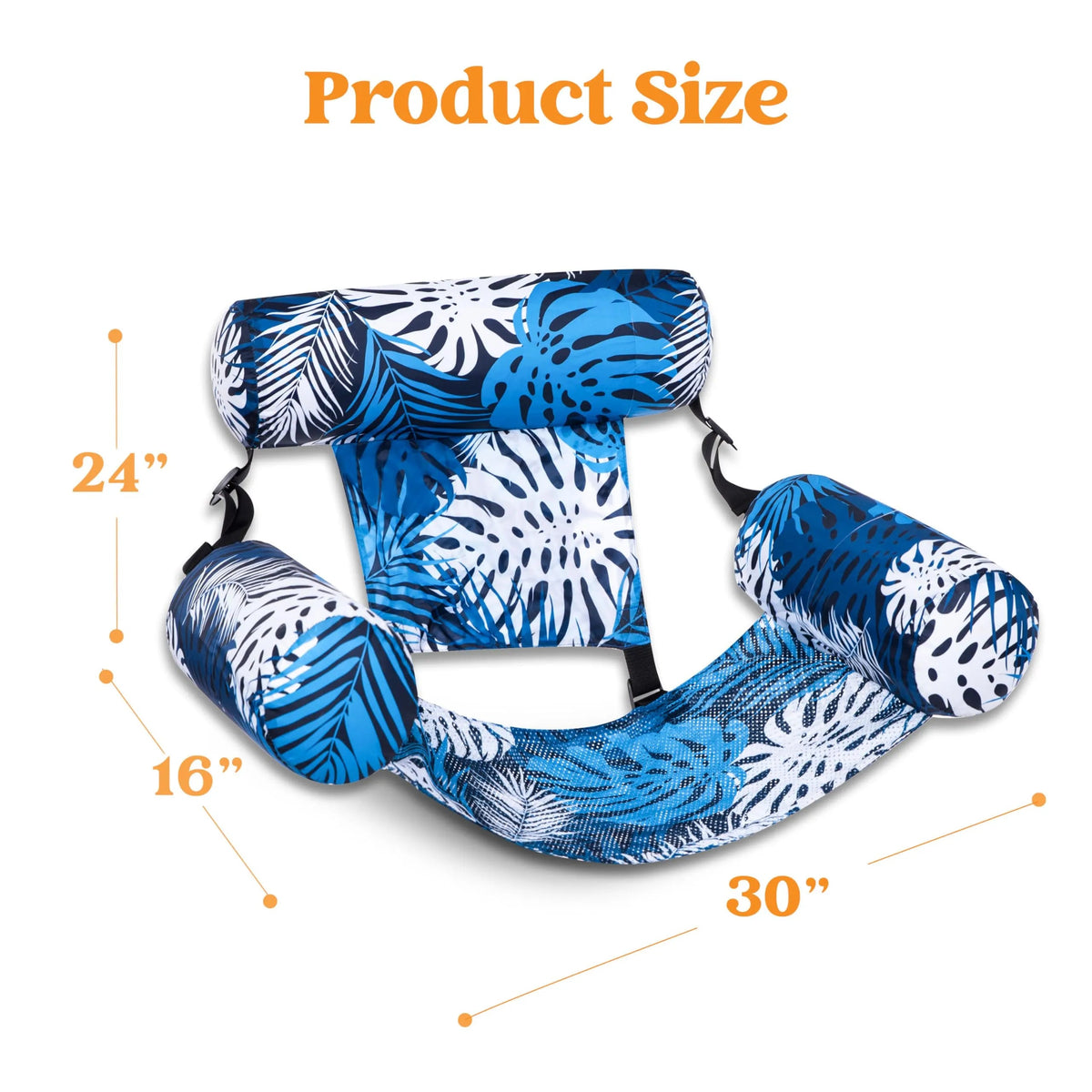 Inflatable Pool Floats with Plant Pattern Lounge Chairs for Adults