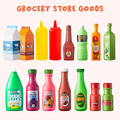 Play Food Grocery Cans, 30 Pieces