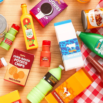 Play Food Grocery Cans, 30 Pieces