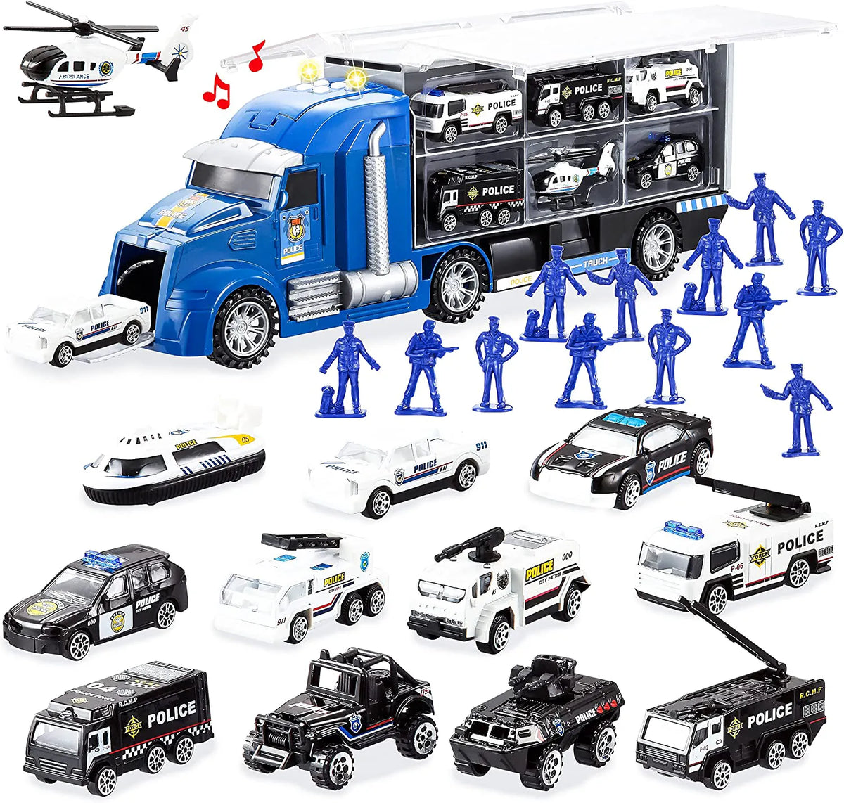 25-in-1 Die-Cast Construction Truck Toy Set